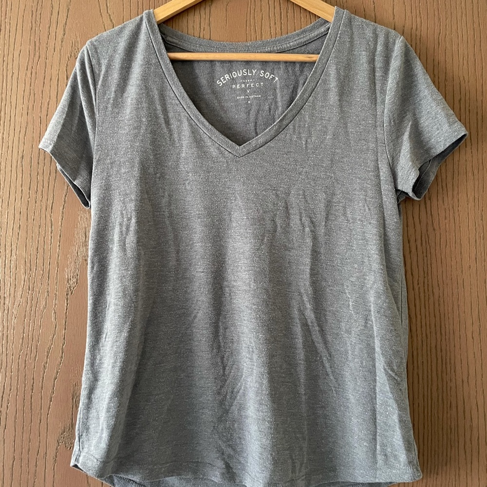 Seriously Soft Gray V-Neck